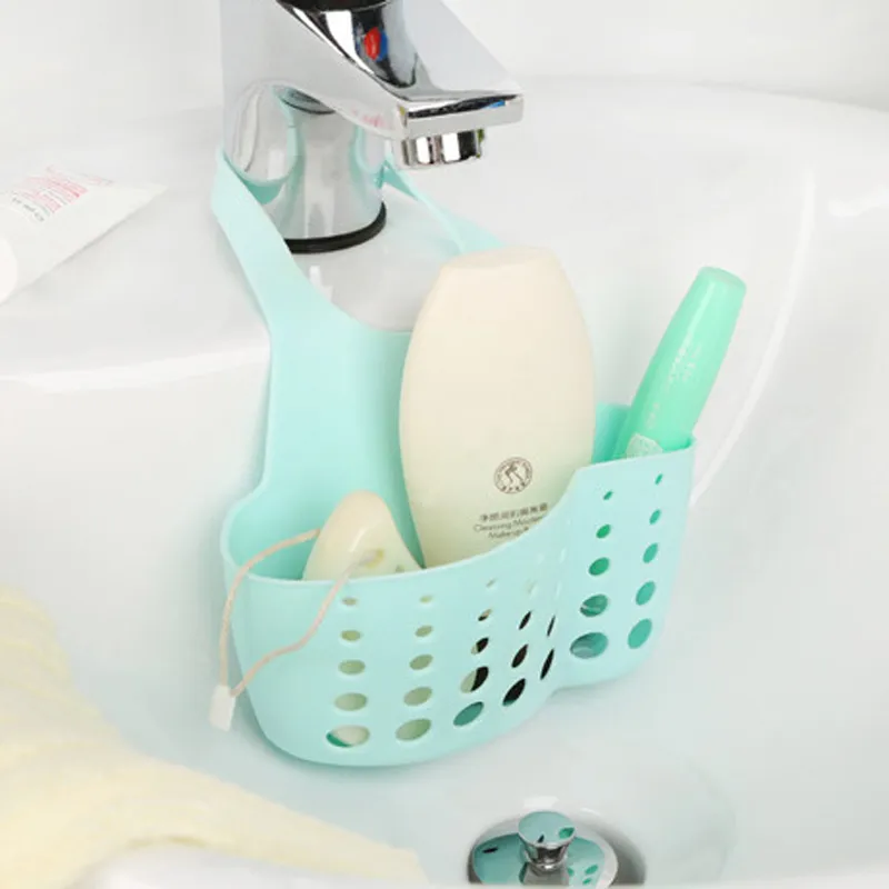 Kitchens Sink Storage Drain Basket Cleaning Sponge Draining Holder Rack Reusable Kitchen Hanging Sinks Drains Storages Tool BH5398 TYJ