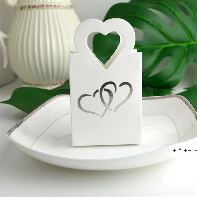 Hollow Cut Heart Shaped Candy Box Valentine Day Wedding Festival Party Cookies Candy Container CG001