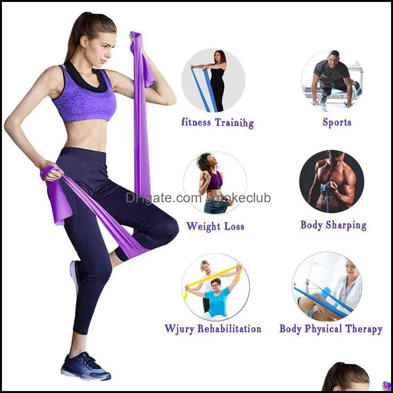 Resistance Bands Fitness Workout Rubber Elastic Band For Sport Yoga Exercise Stretch Training Pull Rope Expander Gym Equipment