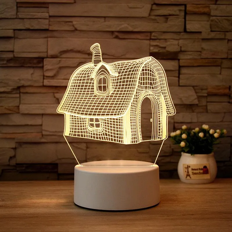 3D Night Lamp Acrylic Desktop Night Light Boys And Girls Holiday