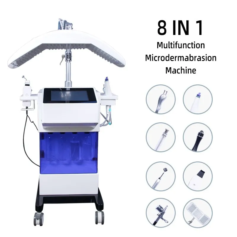 Machine Hydra Dermabrasion de troisième génération avec ultrasons Rf Bio refroidissement oxygène Microdermabrasion eau Hydro faciale