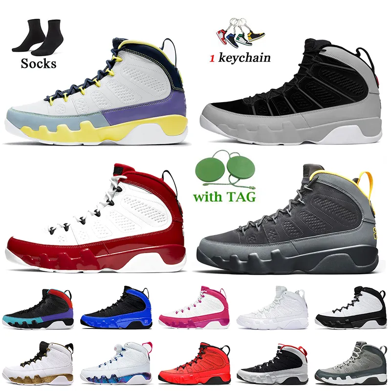 Mens 9s Basketball Shoes 2022 New Fashion Jumpman 9 Particle Grey Change The World Gym Red University Gold Racer Blue Statue Sports Trainers Space Jam Sneakers