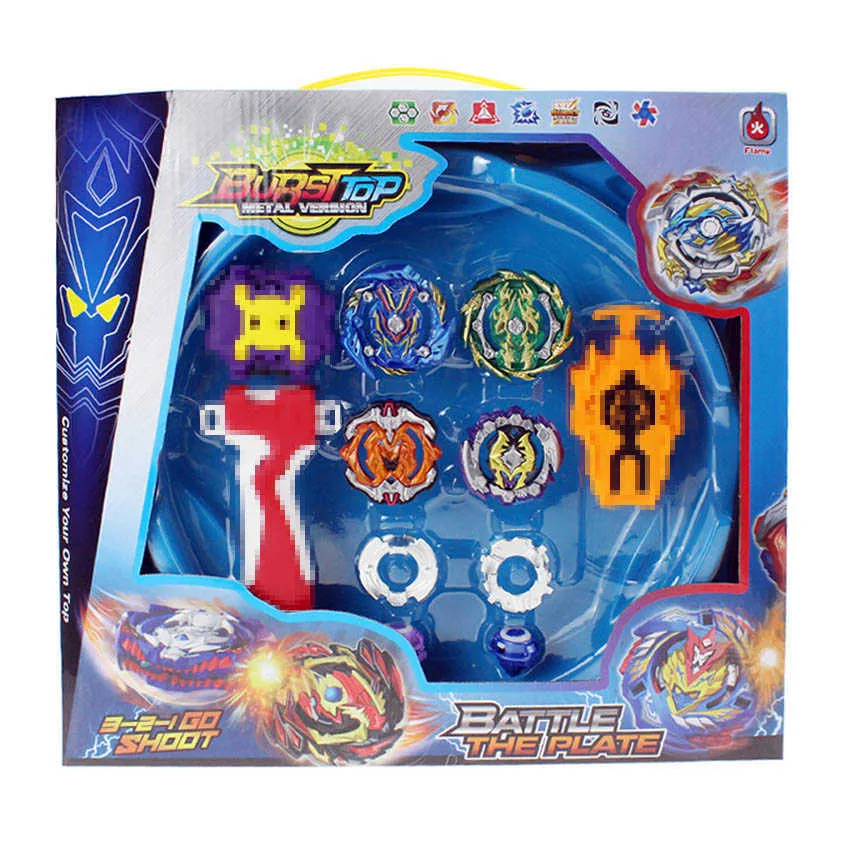 Scatola originale Beyblade Burst Metal Fusion 4D BB9 bayblade Launcher e lama arena Spinning Top Set Gioco per bambini Giocattoli X0528