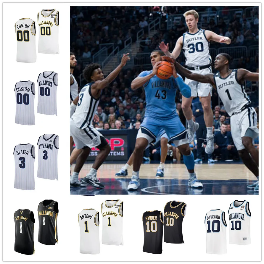 2022 NCAA Villanova Wildcats Basketball Jersey 4 Chris ArcidiaCono 10 Angelo Brizzi Dhamir Cosby-Roundtree Jor Dan Longino NNanna Njoku Trey Patterson Kevin Voigt