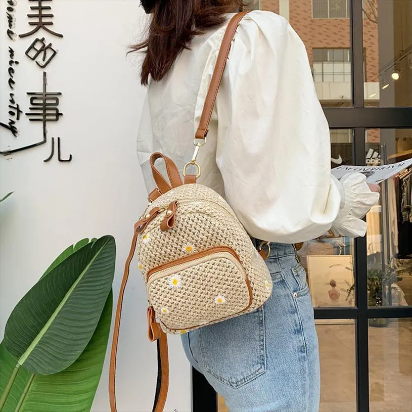 Mini Mochilas Para Chicas Tejido Diseño Bolsa De Mujer Verano Pequeñas Mujeres De 47,07 € | DHgate