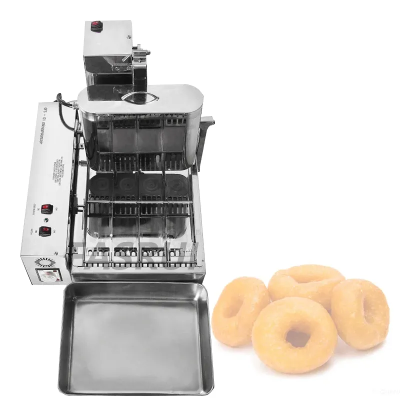 Machine à beignets commerciale 2000W, 4 rangées de beignets, Mini-beignet électrique, Production automatique, 5,5 l