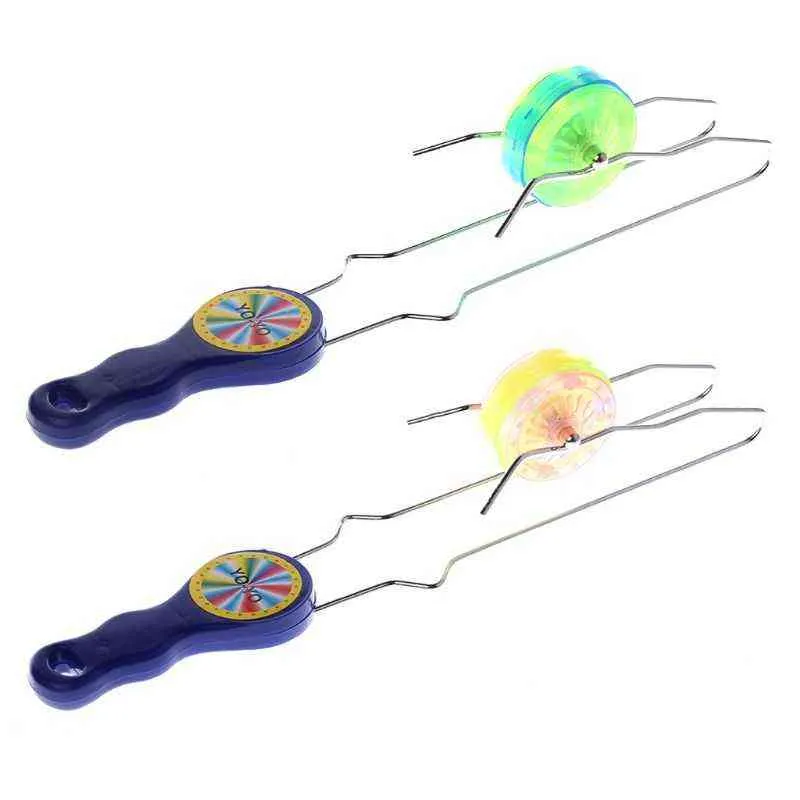 Kolorowe LED Flashing Magic Rail Rolling Koło zamachowe Yo-Yo Ball Zabawka dla dzieci Gifts G1125