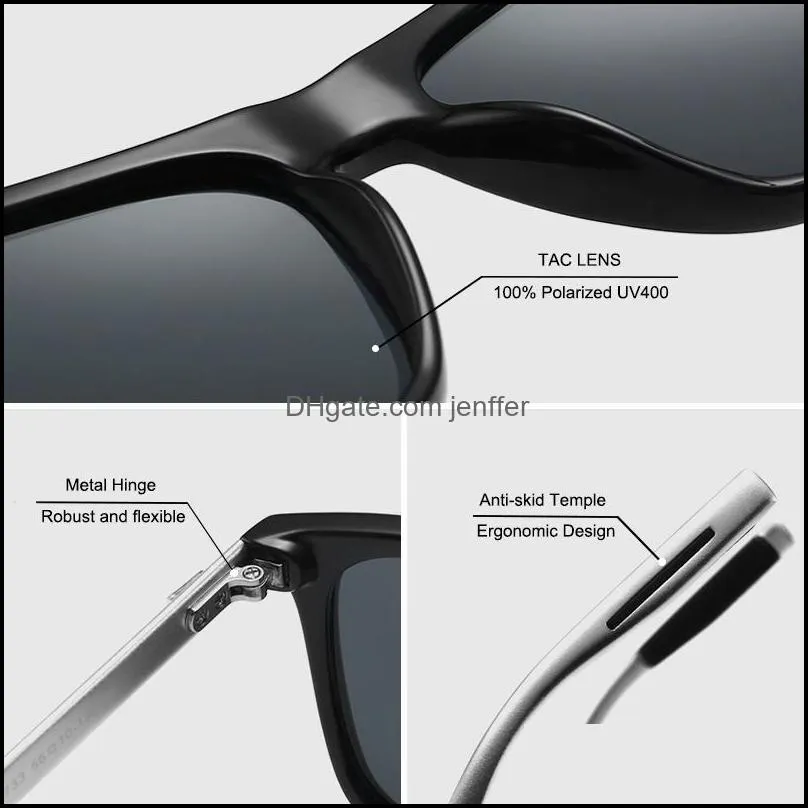 Sunglasses 2021 Polarized UV400 Men Dazzle Color Driver Claaaic Retro Brand Designer Light Flexible Sun Glasses