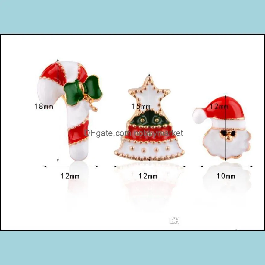 3 Styles Creative Cartoon Christmas Brooches Cute Santa Claus Jingle Bells Socks Donuts Candy Enamel Pins XMAS Jacket Badges Brooch
