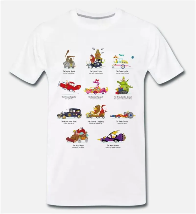 T-shirts pour hommes T-shirt Chemise Wacky Races Dastardly et Muttley-Carton Années 80-Cult - 1 Homme Plus Size Tee