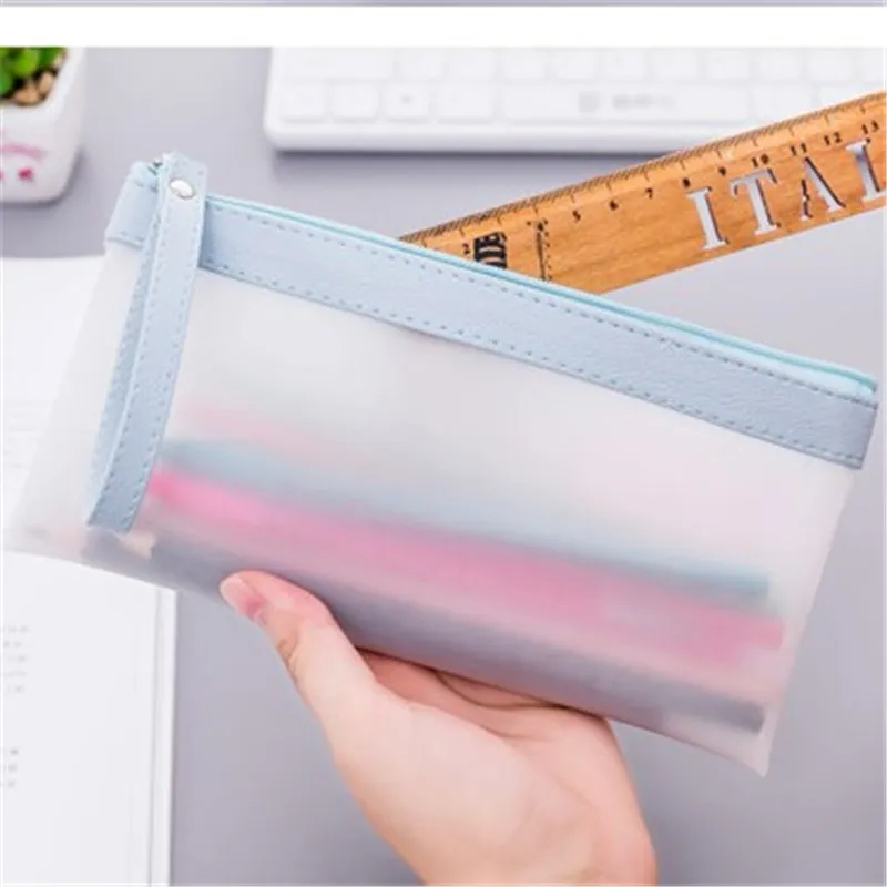 Pencil Bag Transparent School Pencil Case Large Capacity Pen Bag Case For Kid Gift Office Supplies Creative yq02931