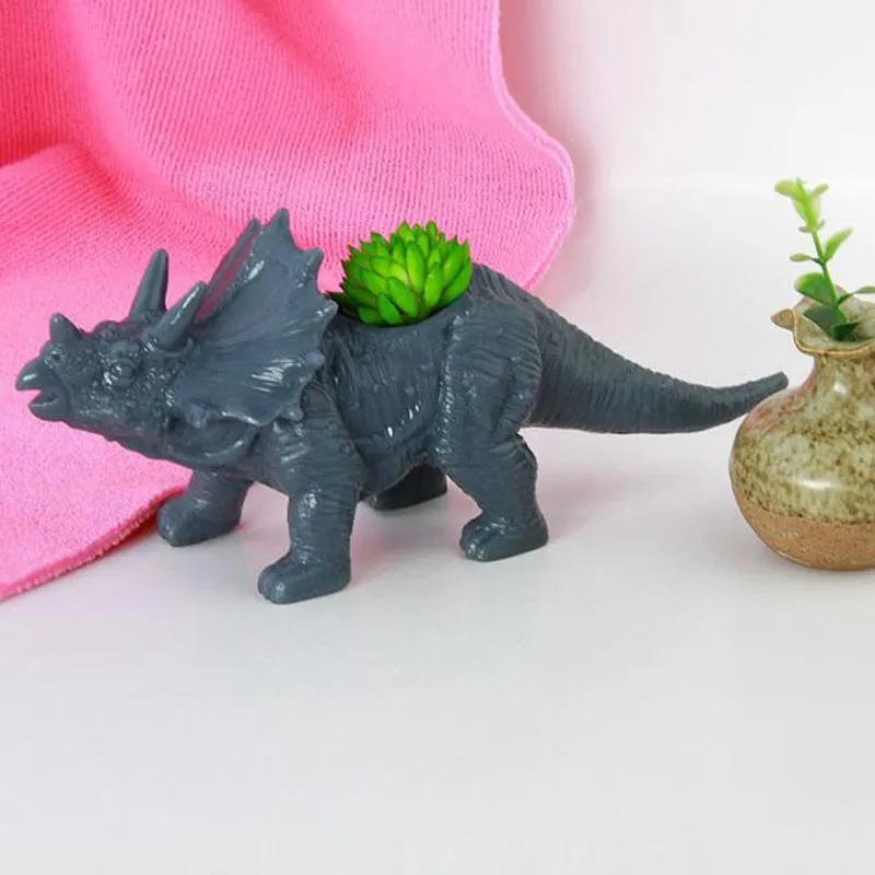 Plastic Dinosaur Animal Flower Pot for Cactus Succulent Plant Pot Bonsai Pots Container Planter Garden Decoration ZC1536