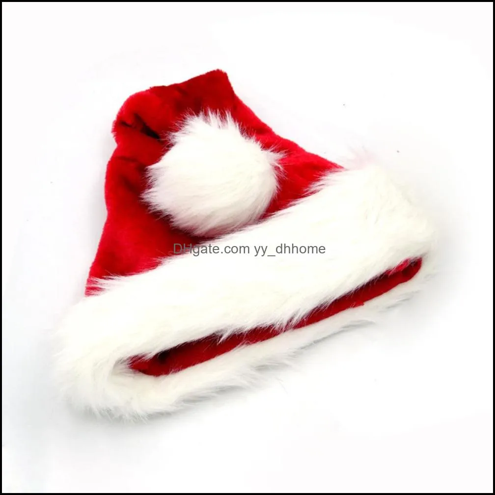 1Pc High quality Christmas Santa Red hats Caps for adults and children Xmas Decor New Year Gifts at home Fairy tales