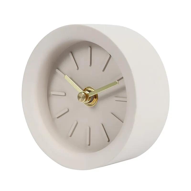 Alessi Table Clock Battery Operated Portable Silent Movement Industrial