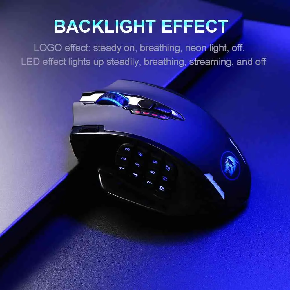 Redragon Impact Elite M913 RGB USB 2.4G Wireless Gaming Mouse 16000 DPI 16  Buttons Programmable Ergonomic Gamer Mice PC From Tonytoppy, $101.25