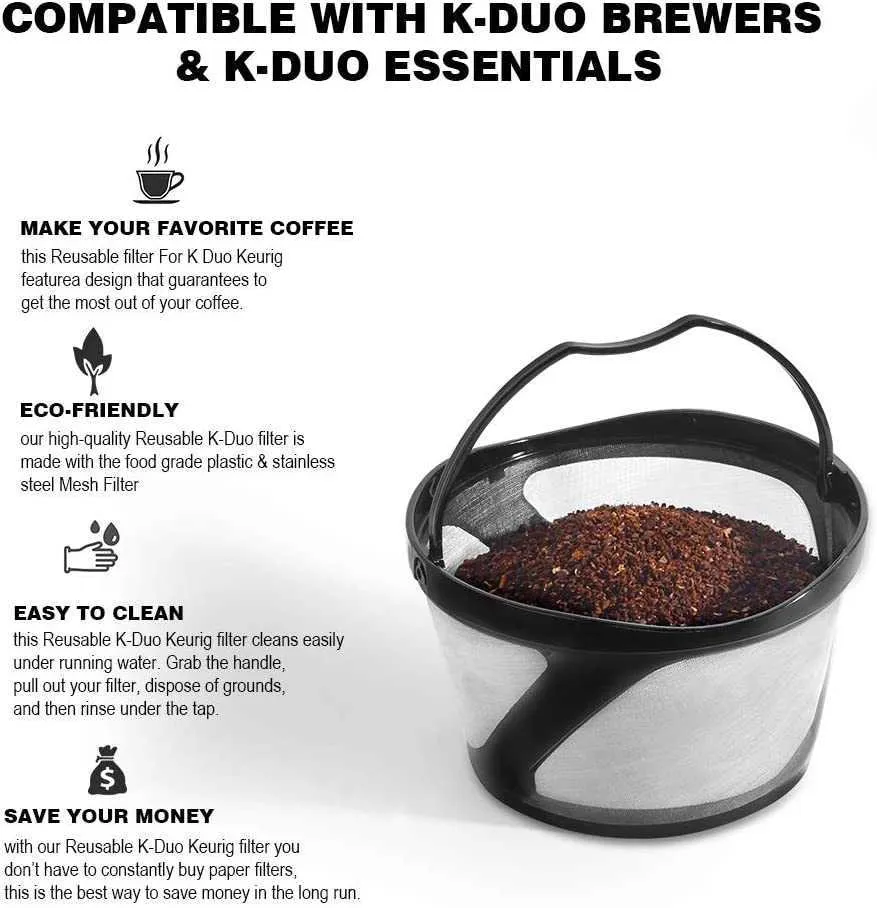 ICafilas Premium Mesh Coffee Filter For Keurig K Duo 210607 Durable