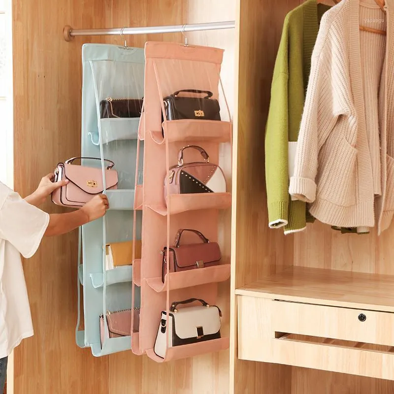 Aufbewahrungsbeutel, Hängetasche, mehrschichtig, transparent, staubdicht, Kleiderschrank, Schrank, Organizer, nützliche Halter