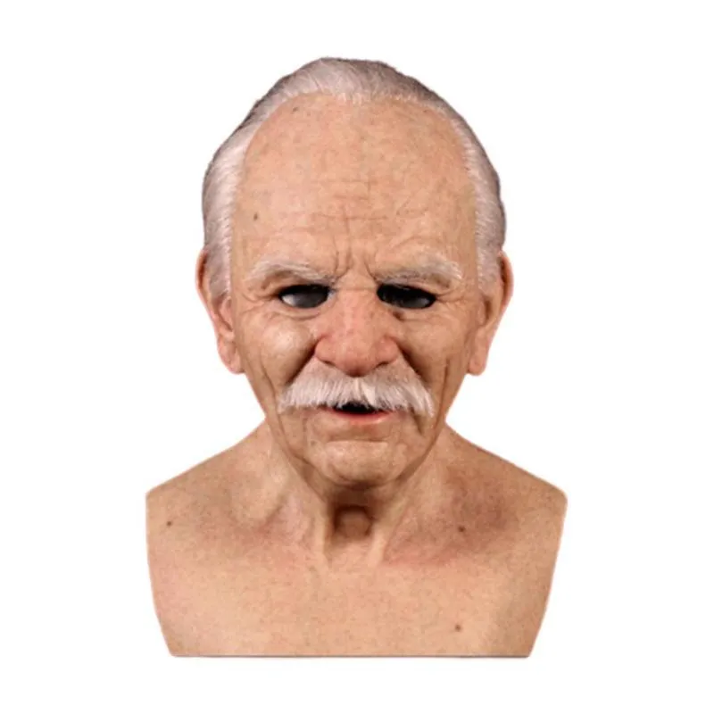 Party Masks Old Man Latex Masker Halloween Props Bald Wrimled Masquerade Prop Horror Movie Cosplay Scary Pruik Maskcosplay