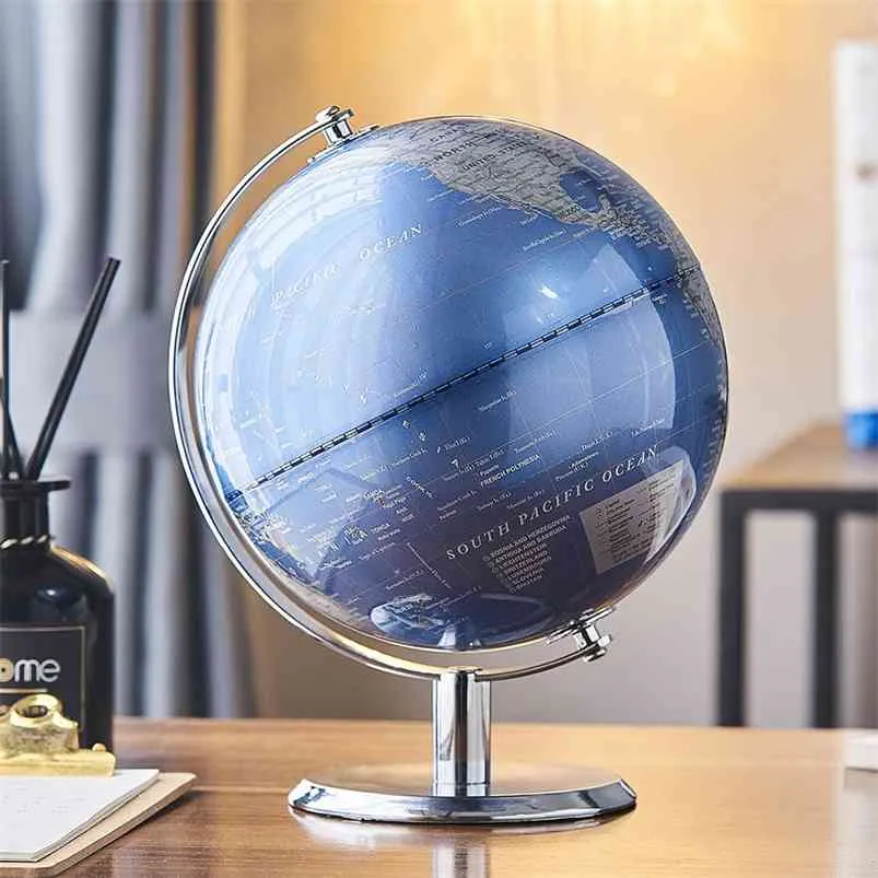 World Globe Map Globe Hem Kids Bokar Desk Ornament Office Tillbehör Rumsinredning Present Nordic Home Decoration 210811