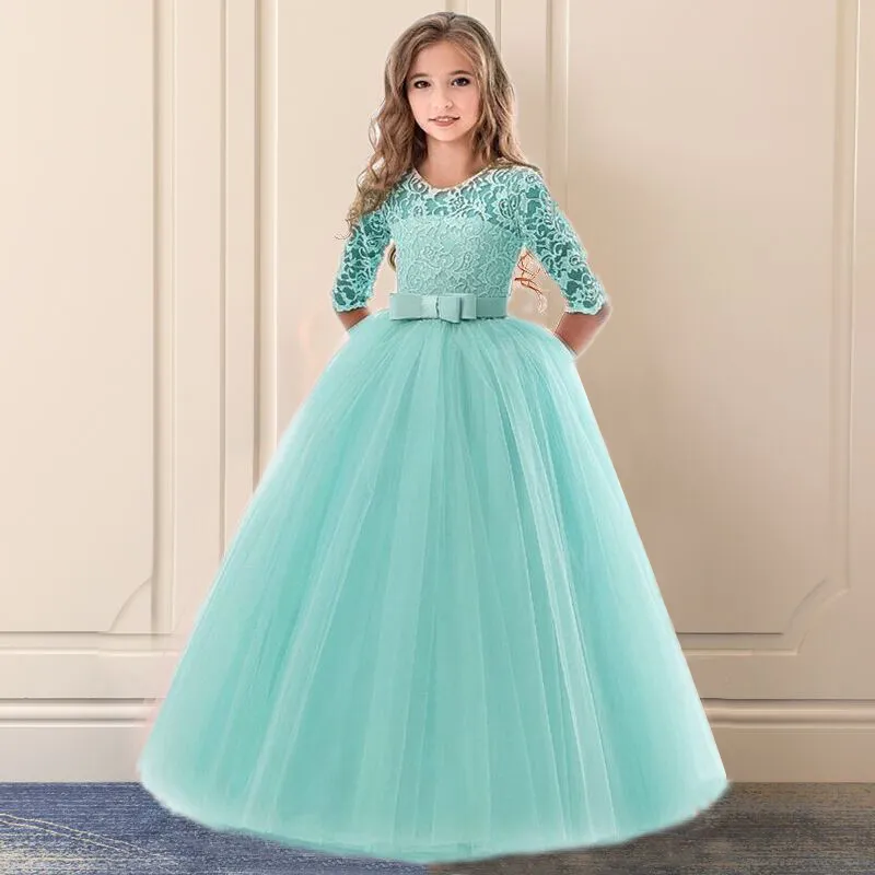 Floral Embroidered Lace Pink Ballroom Gown For Girls Perfect For Weddings Parties And Formal Events Available In Sizes 8 14 Years 210317 From Jiao09 9.51 DHgate.Com