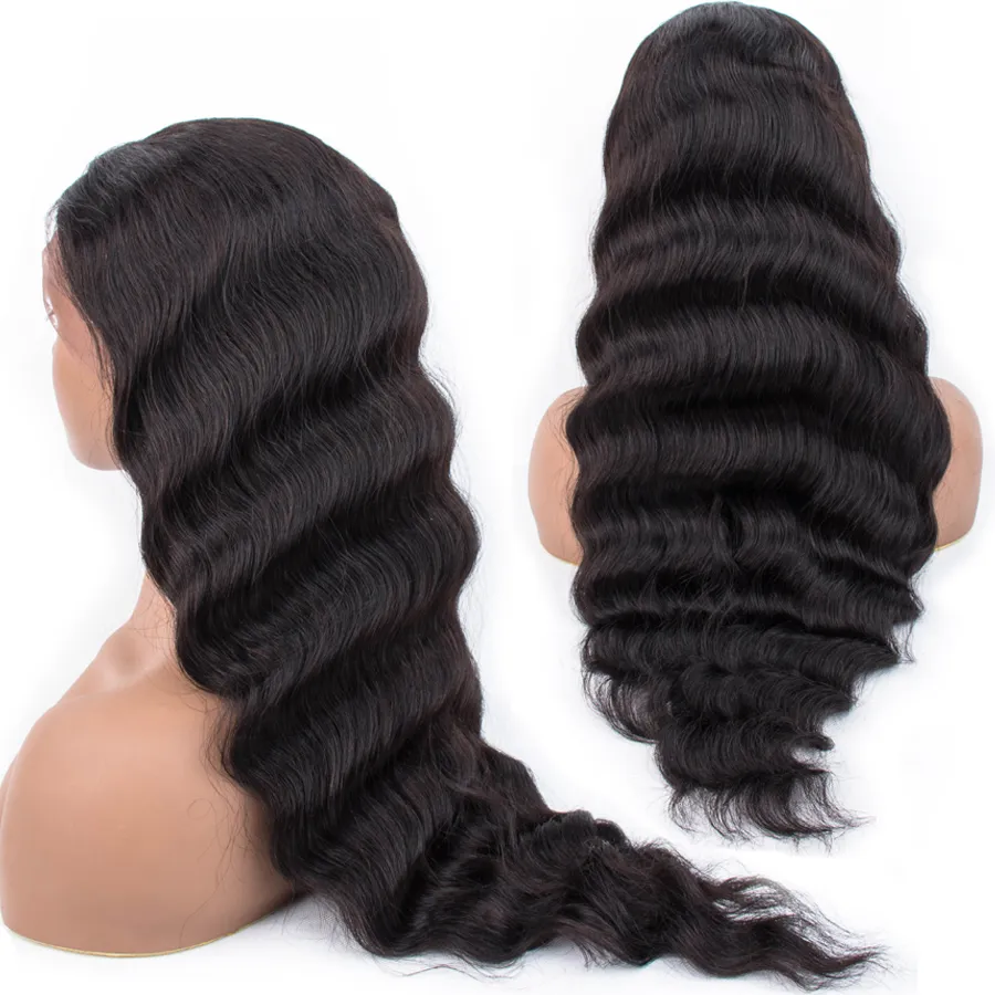 13x4 kant menselijk haar pruiken voor vrouwen braziliaanse haar pruiken lichaam wave menselijke kant pruik geprepleegeld met baby haar remy