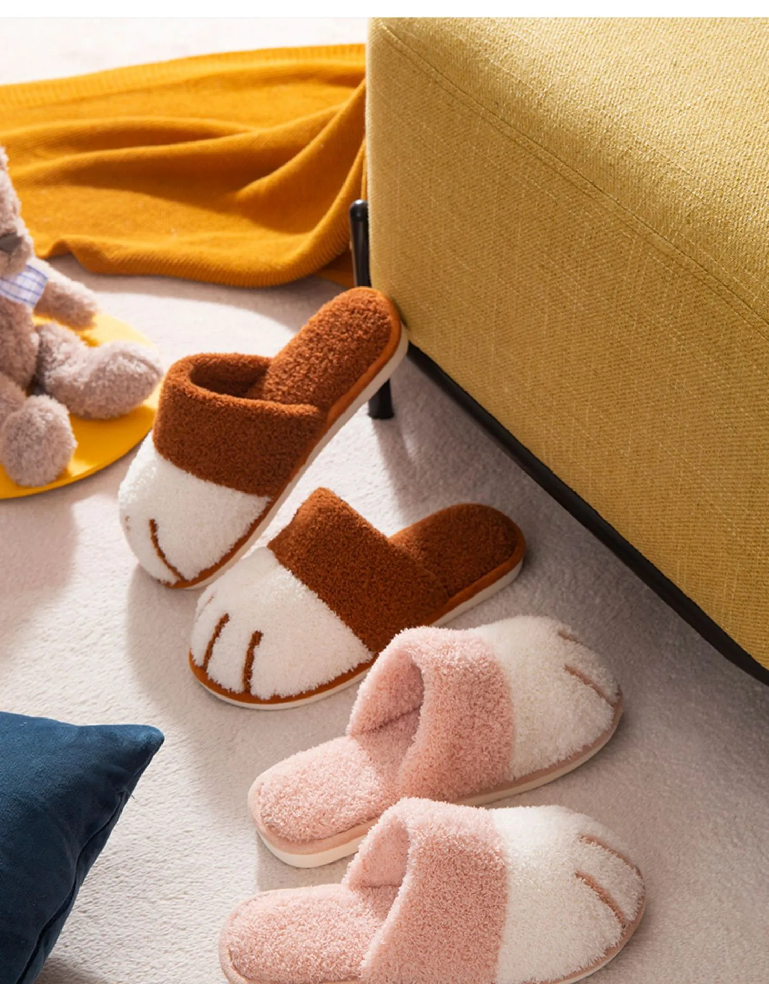 Kat Paw Slipper Winter Dames Indoor Flat Warm Slippers Paar Huis Leuke Indor Slipper met Soft Sole DHL