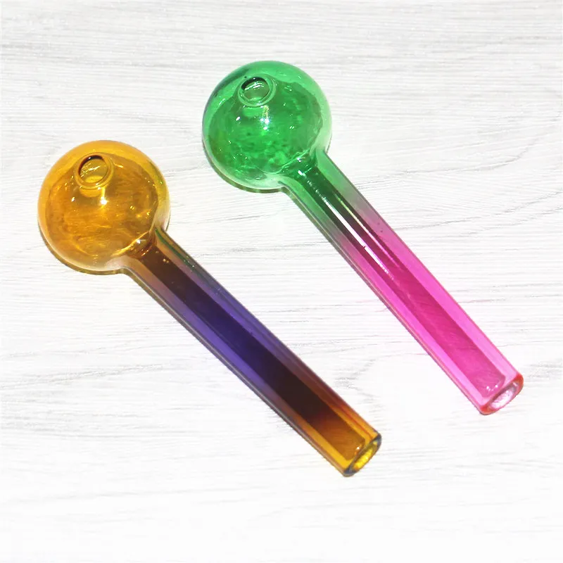 Bruciatore a nafta Pyrex Pipa da fumo Bruciatori a tubo di vetro per bong ad acqua Dab rig Narghilè Strumenti per gorgogliare Catturatori di cenere di nettare