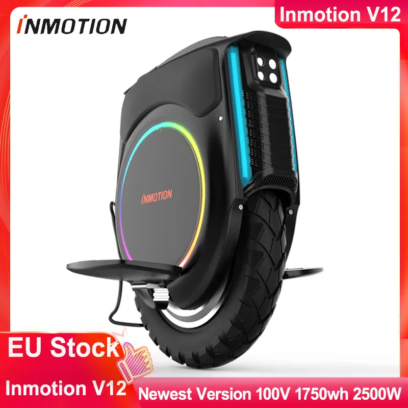 Estoque da UE INMOTION V12 Monociclo Multifuncional Touch Screen 100V 1750wh Alta velocidade e versão de alto torque EUC Roda elétrica