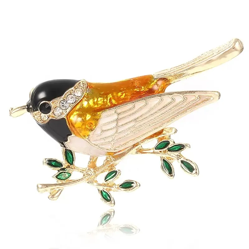 Animal multicolore oiseau broche pour femmes filles fête quotidienne écharpe costume broches qualité broche bijoux accessoires