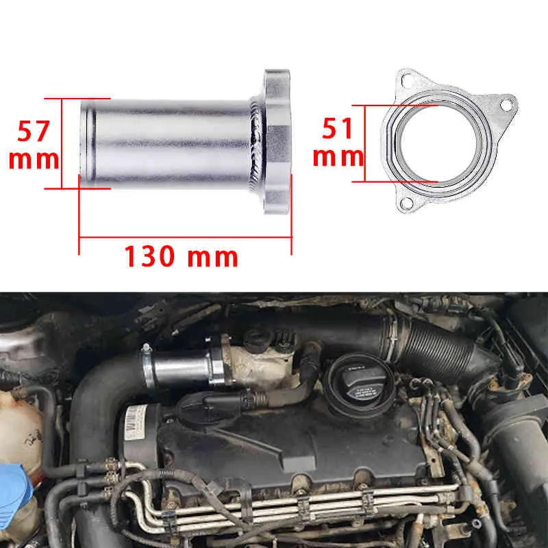 Shipping Max Power 57MM EGR Valve Replacement Pipe Suit For VW 1.9 TDI  130/160 BHP 2.25inch Egr Delete Kits From Vamefun, $49.65