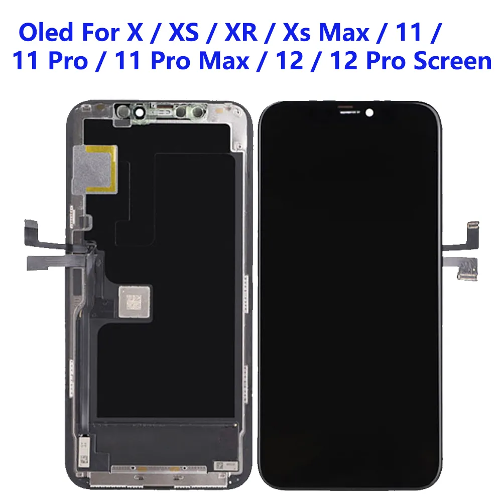 آيفون GX XS XR 11 12 برو ماكس لوحات LCD تستخدم لإصلاح عرض الهاتف jk انه OLED 11PM 12P x لمس محول الأرقام شاشة استبدال التجميع