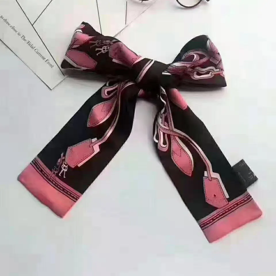 2020 spring Newest Ladies Silk Scarf 120x7cm fashionable silk Printing scarves for woman high qualtiy silk fiber scarves