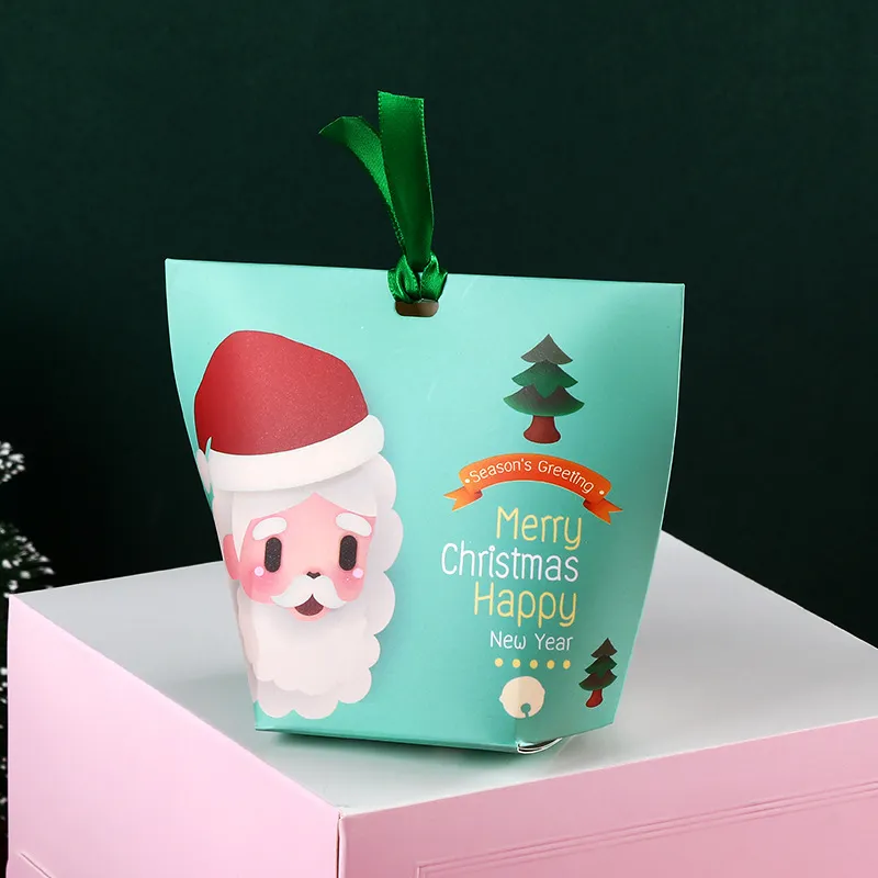 S508 Cartoon Chritmas Decorations candy bag New year gift boxs cookie self Hand Made DIY Plastic Packaging Bags item