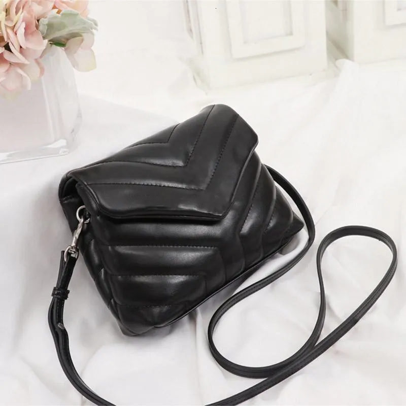 Designer luxury handbags purses square fat LOULOU chain bags real leather bag women shoulder bags high quality Flapbag black bag mini bag