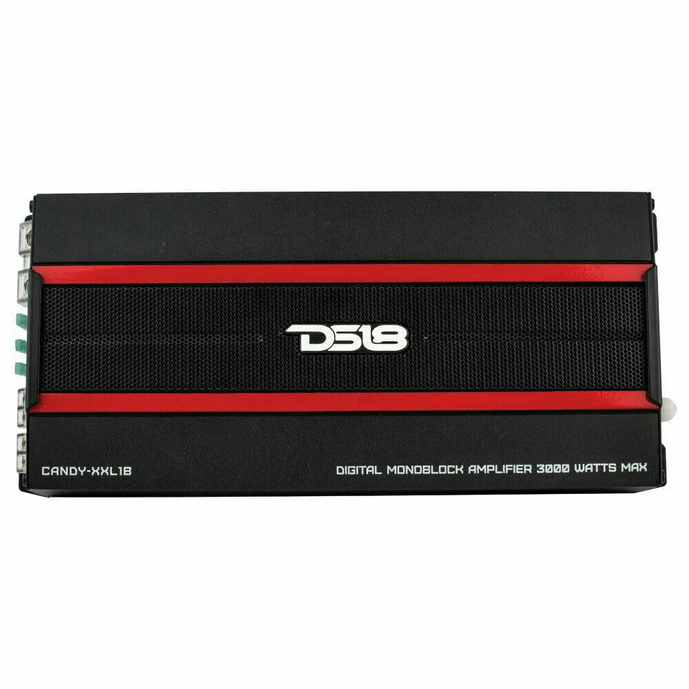 NEW CAR DS18 CANDY-XXL1B 3000W MAX CLASS-D DIGITALE MONOBLOCCO AMPLIFICATORE SUBWOOFER PER AUTO AMP300y