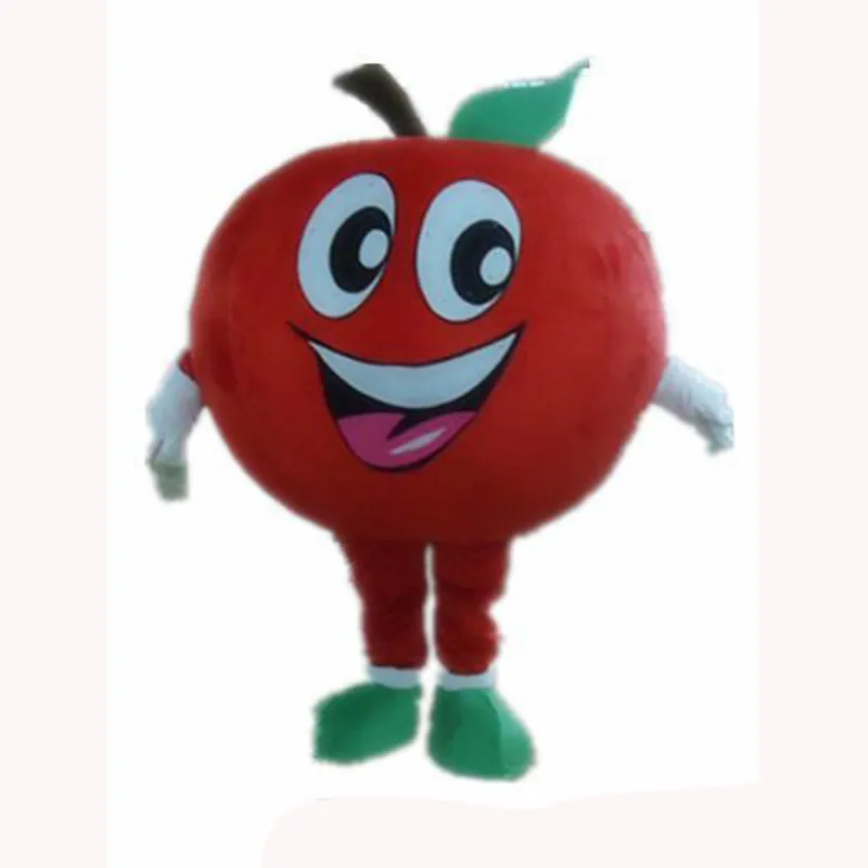 Costume de mascotte de pomme pour spectacle sur scène, robe de soirée fantaisie d'halloween, Costume de personnage de dessin animé de fruits, tenue de carnaval unisexe pour adultes