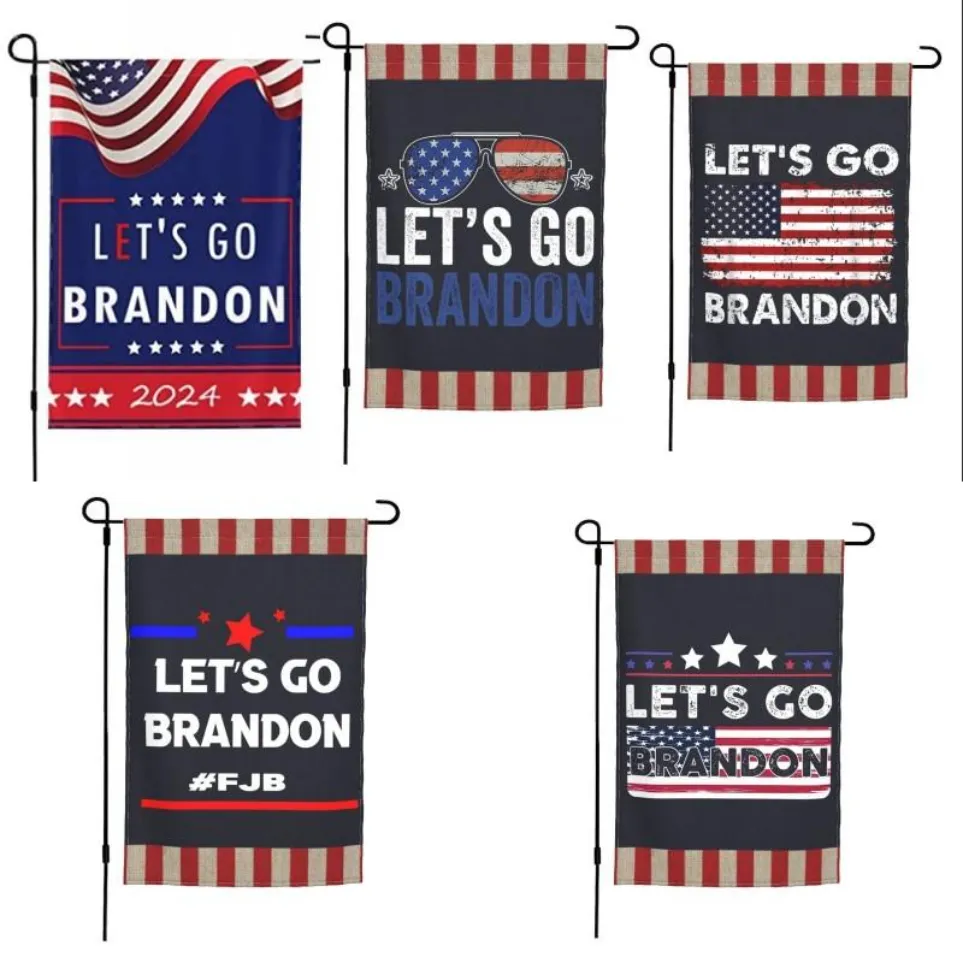Stock Let's Go Brandon Flags 45x30 Garden Banner Multi Style 2021 FJB IMPRESSION FESTIVE FOURNI