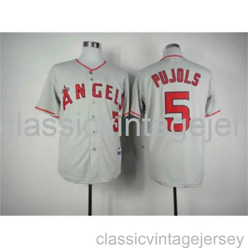 Broderie Albert Pujols maillot célèbre de baseball américain cousu hommes femmes jeunesse maillot de baseball taille XS-6XL