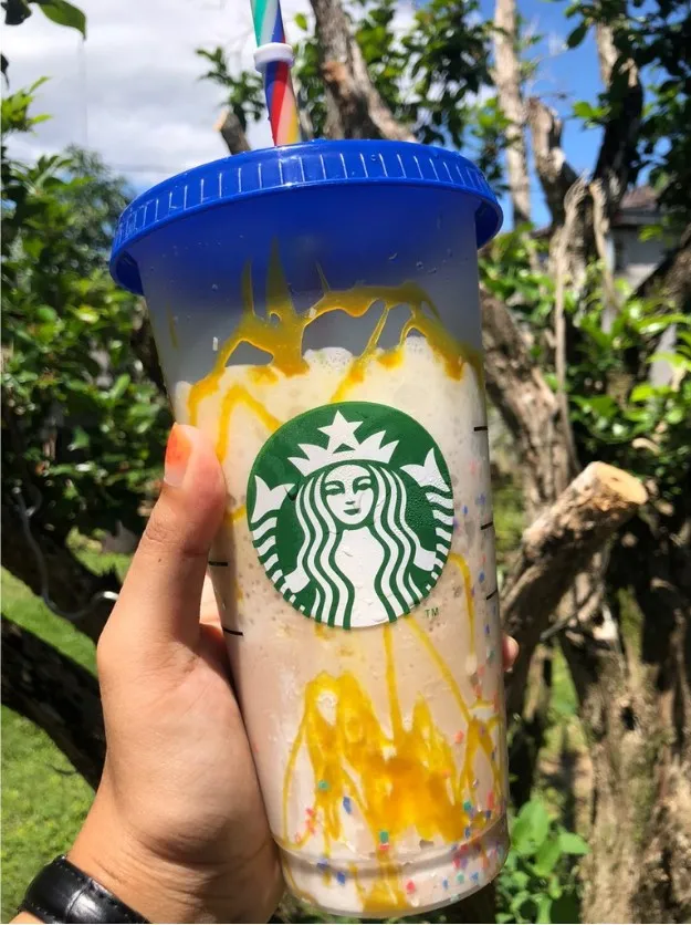 Reusable starbucks tumbler color changing starbucks tumbler original starbucks cups PP food grade 24oz700ml with straw