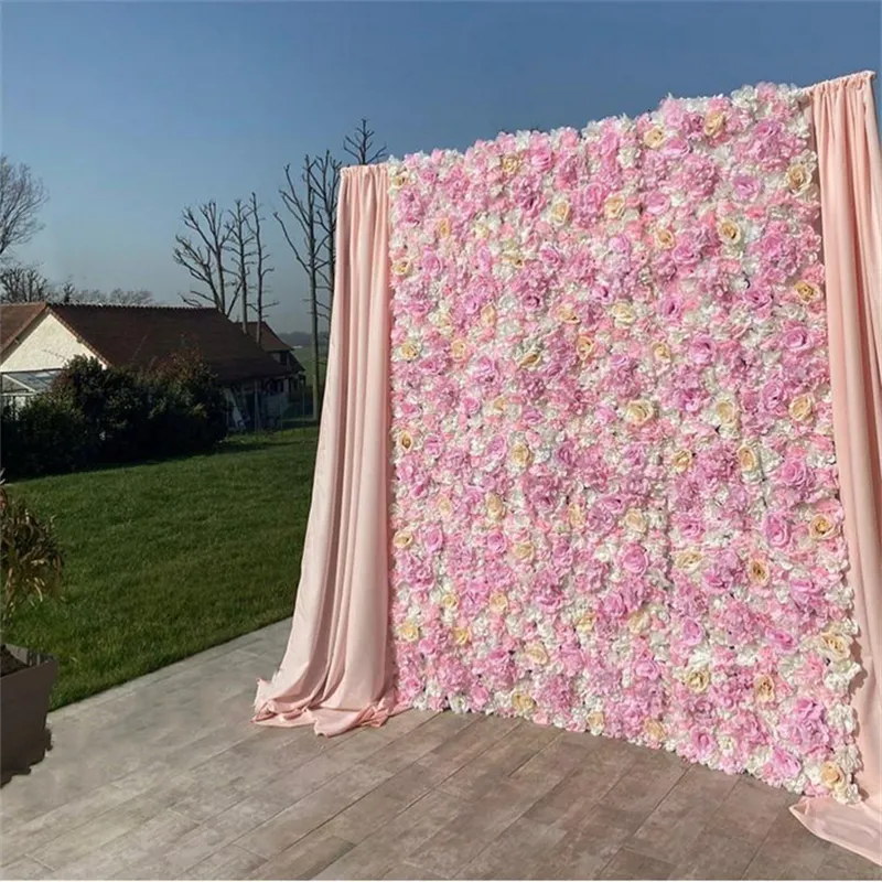 60X40cm 造花アジサイの花の壁パネル写真撮影の小道具家の背景の装飾 DIY 結婚式のアーチ造花