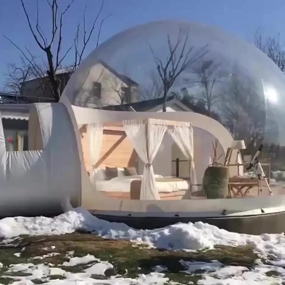 3m / 4m / 5m屋外のバブルテント/インフレータブルDIYクリアハウス、インフレータブル裏庭バブルロッジテントキャンプYurt Tent