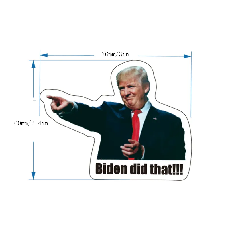 100 pezzi / borsa di Biden Refrige Magnet GiftHo fatto quell'adesivo elettorale presidenziale americano Fashion Mini Car Prank Sticker Family Party XG0046