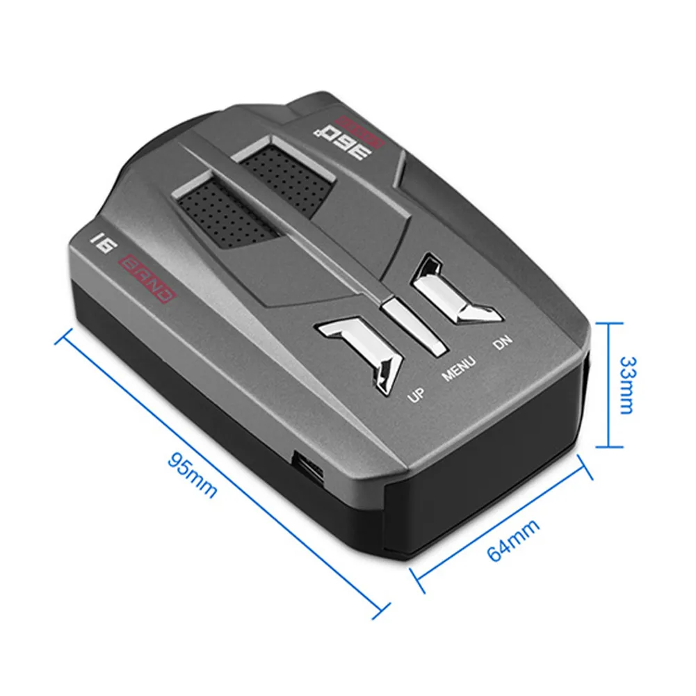 V9 Automotive Auto-Radar-Detektor, Sprachalarm, Warnung, 16-Band-Auto-LED-Anzeige, englische/russische Version, Radar-Detektor-Werkzeug