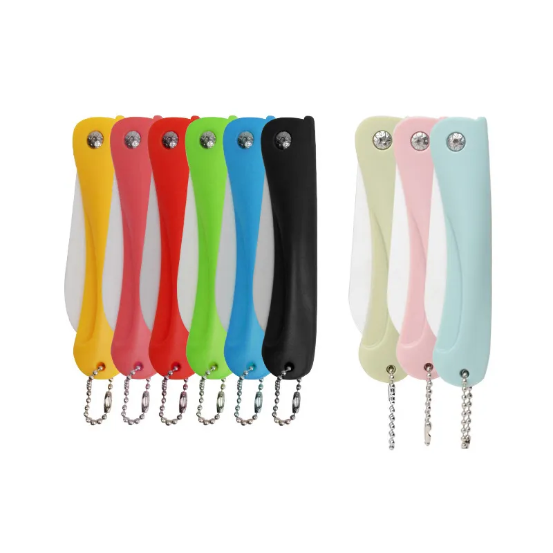 Pliable Ceram Céramique Couteau Cadeau Couteaux Poche Céramique Couteaux Pliants Cuisine Fruits Légumes Parer Parer Avec Coloré ABS Poignée 1310