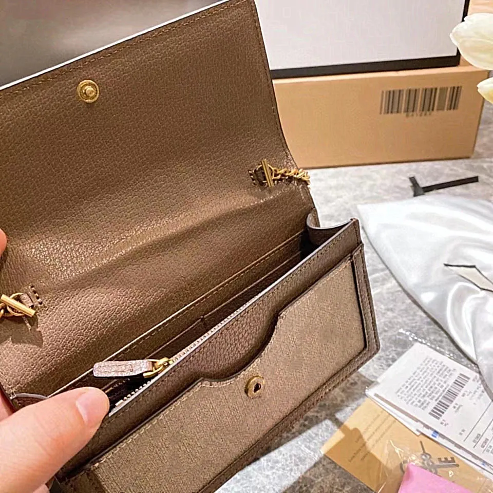 Classic women`s bag letter print PVC and leather fabric 2021 luxury designer women`s shoulder bag cross-body bag handbag wallet purses