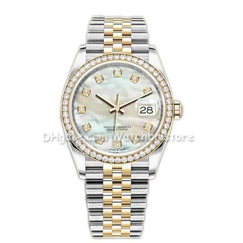 WatchBr-41mm 36mm Automatisk mekanisk 31mm 28mm Quartz Customizable Klockor Bezel Rostfritt Stål Kvinnor Diamond Lady Watch