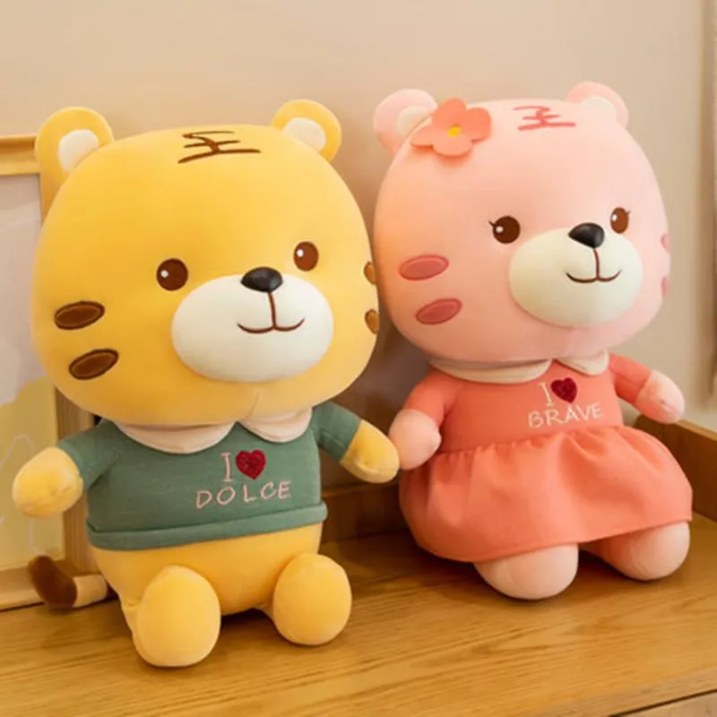 25 cm tijger knuffel schattig knuffeldieren pop hoge kwaliteit kinderen thuis speelgoed decoratie groothandel