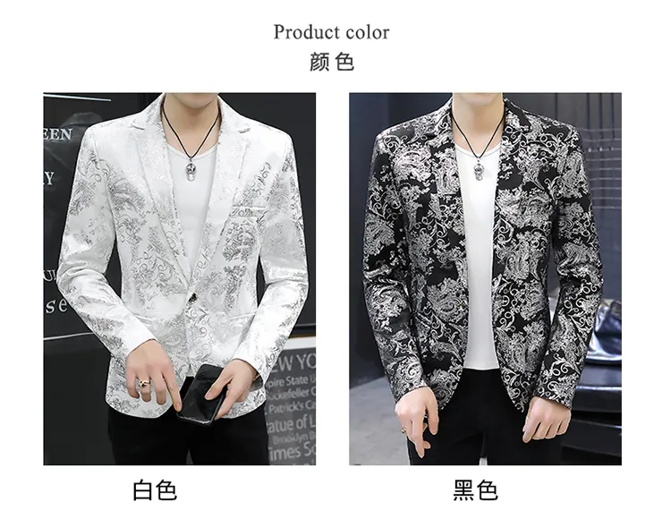 Herren Anzüge Blazer Männer Nachtclub Junge Casual Anzug Männlichen Kleine Jacke Koreanische Host_voghion.com