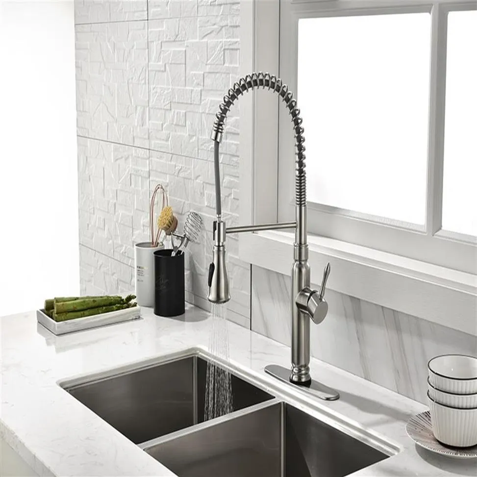 US STOCK Touch Kitchen Faucet with Pull Down Sprayer Brushed Nickel High Quality a44251C