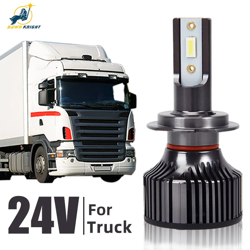 2PCS Lampadina H4 H7 H1 H3 H11 6000K Low High Beam Led Faro Camion Luce Solo Per 24V